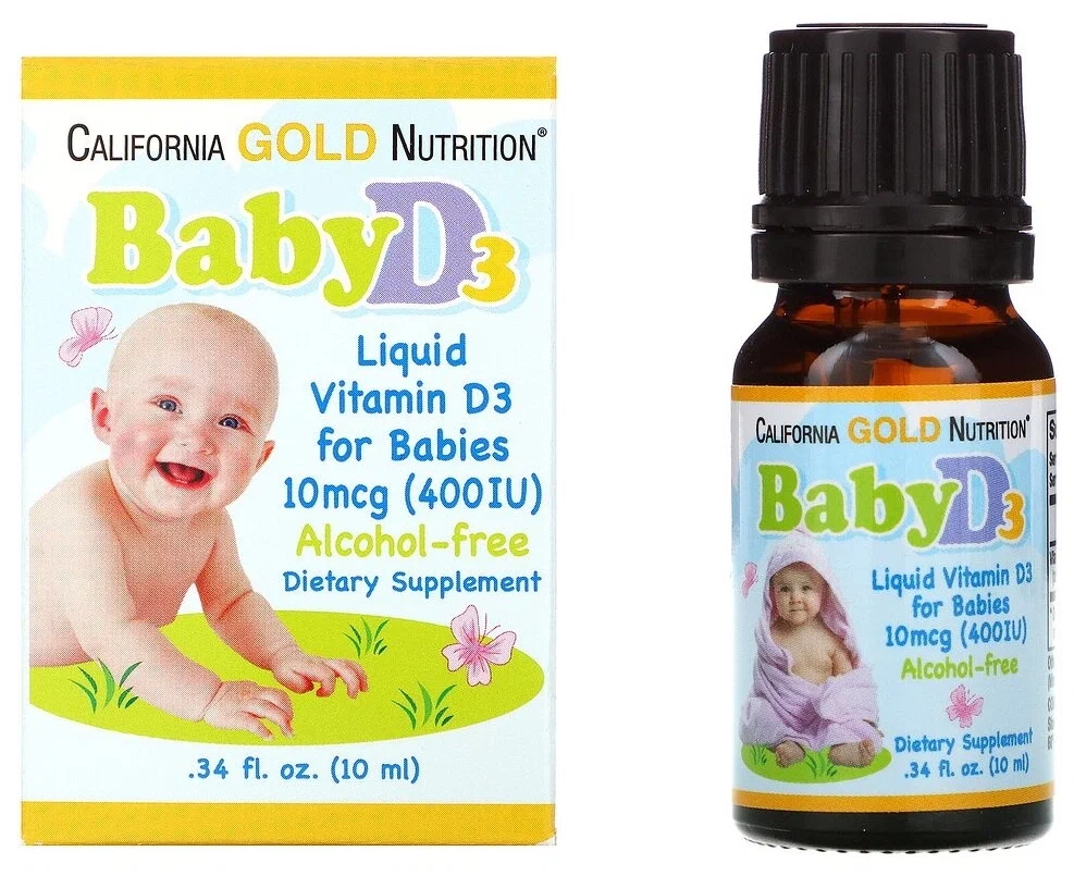 Жидкий витамин D3 для детей 400 МЕ 10 мл